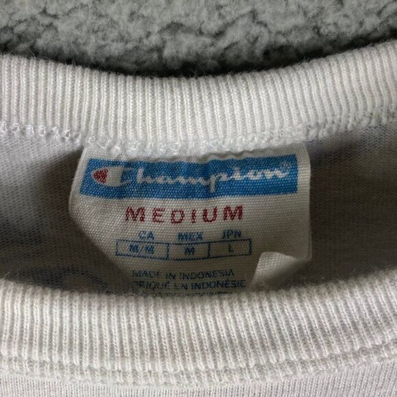Champion Pajama Shirt‎ Allover Print Mens Sleep Sleepwear Graphic Lounge White M - Picture 10 of 12